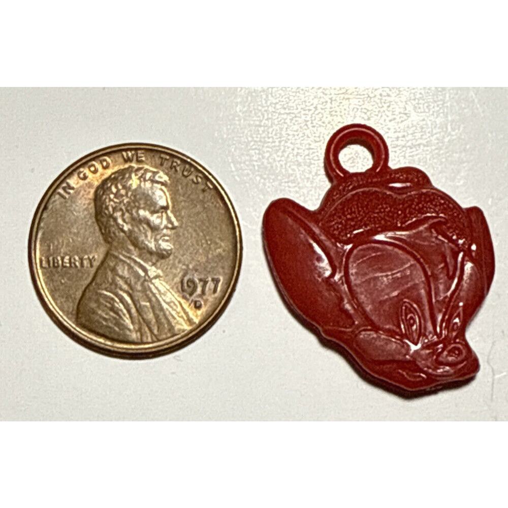 Vintage Cracker Jack Looney Tunes Sniffles Red Celluloid Charm 1D